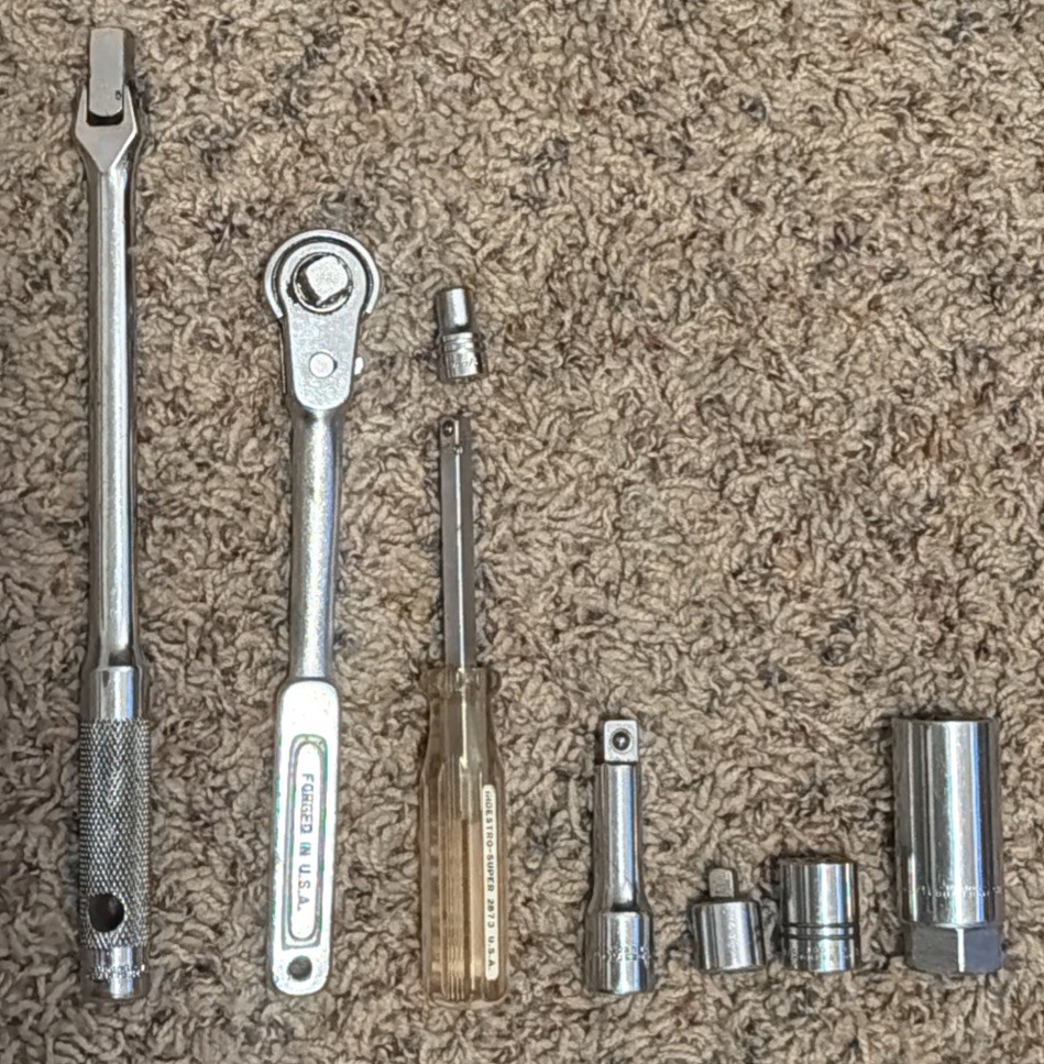 Vintage Indestro Super/Select Tool Lot – Drive , Socket, Spinner – 8pcs