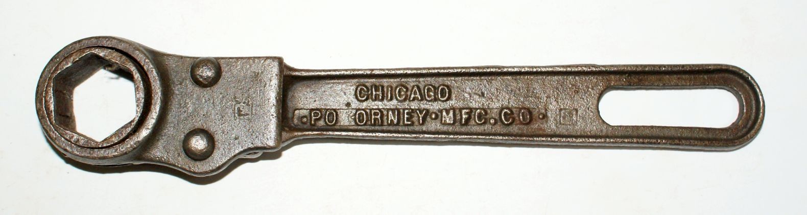 Old Antique Chicago POKORNEY 1914 Wright Patent Ratchet Wrench Tool
