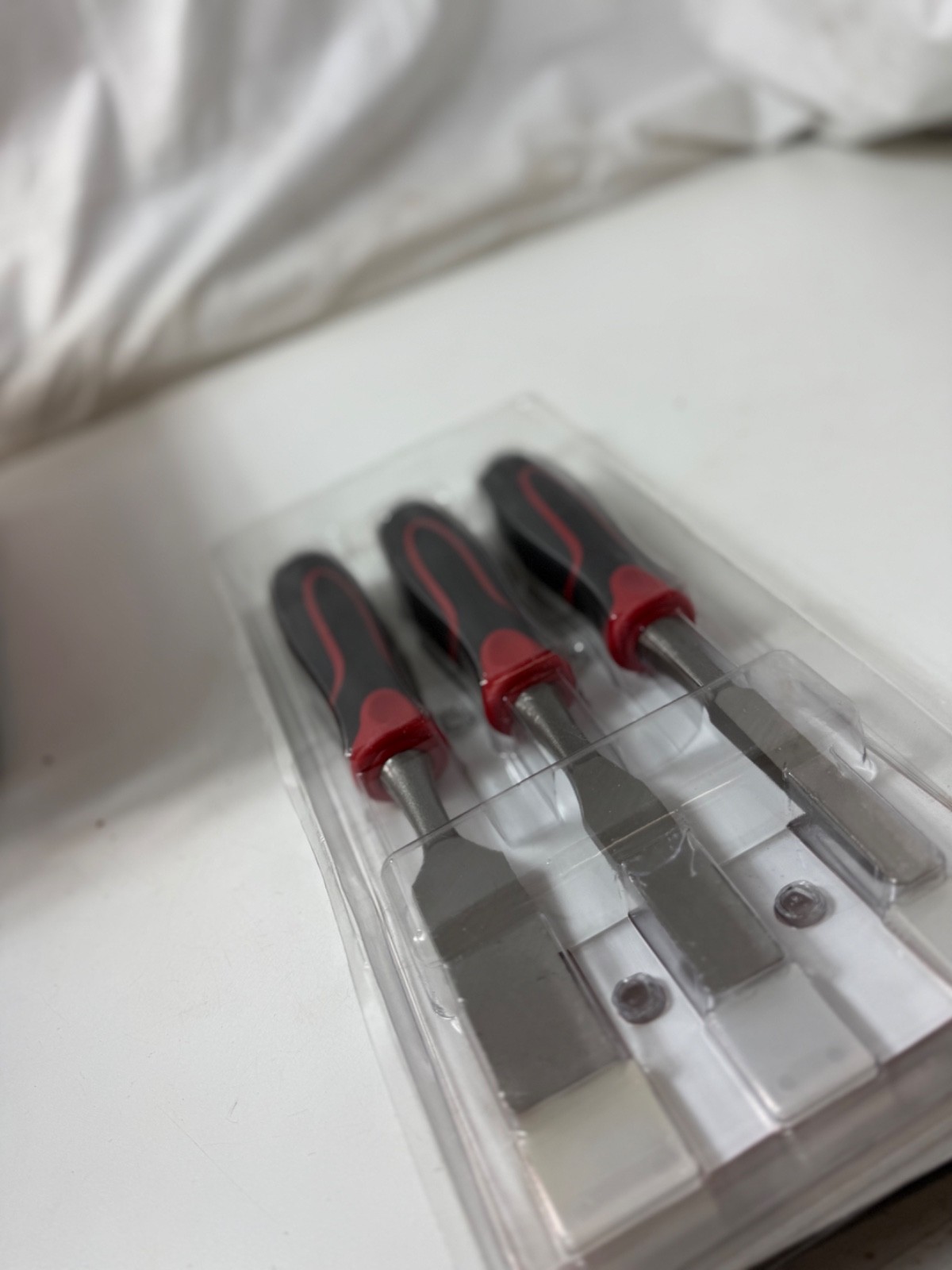 Craftsman 3 Pc Wood Chisel Set 1/2 3/4 1 In Carbon Steel Blades 936857 New