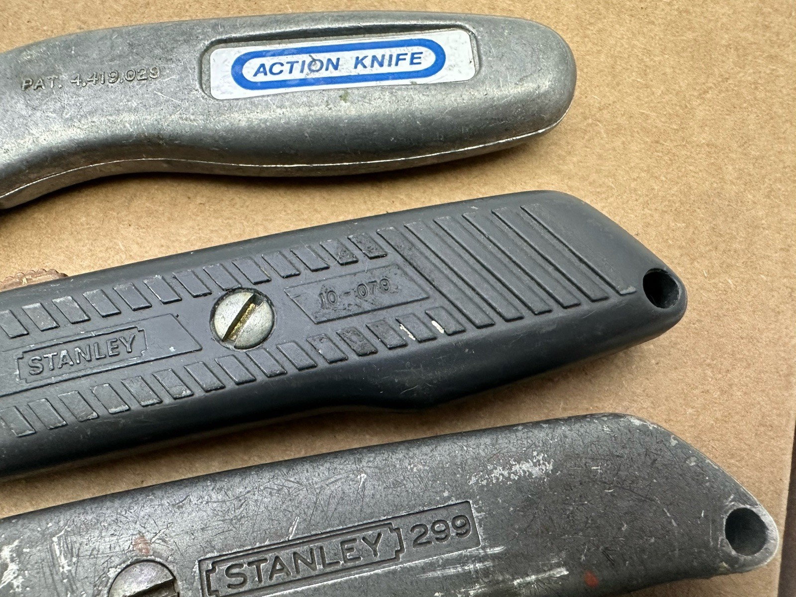VINTAGE Utility Knife LOT STANLEY Allway Orcon 4 Pieces All Made In USA