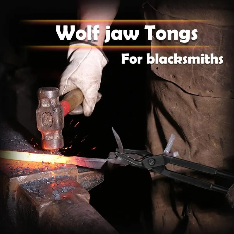 Picard Wolf’s Jaw Blacksmith Tongs 16″ L