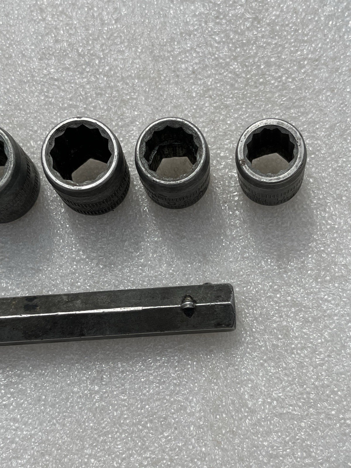 Vintage Allen Head Wrench Hex Socket Set SAE 12 Pt Drive 9 Pc Made USA