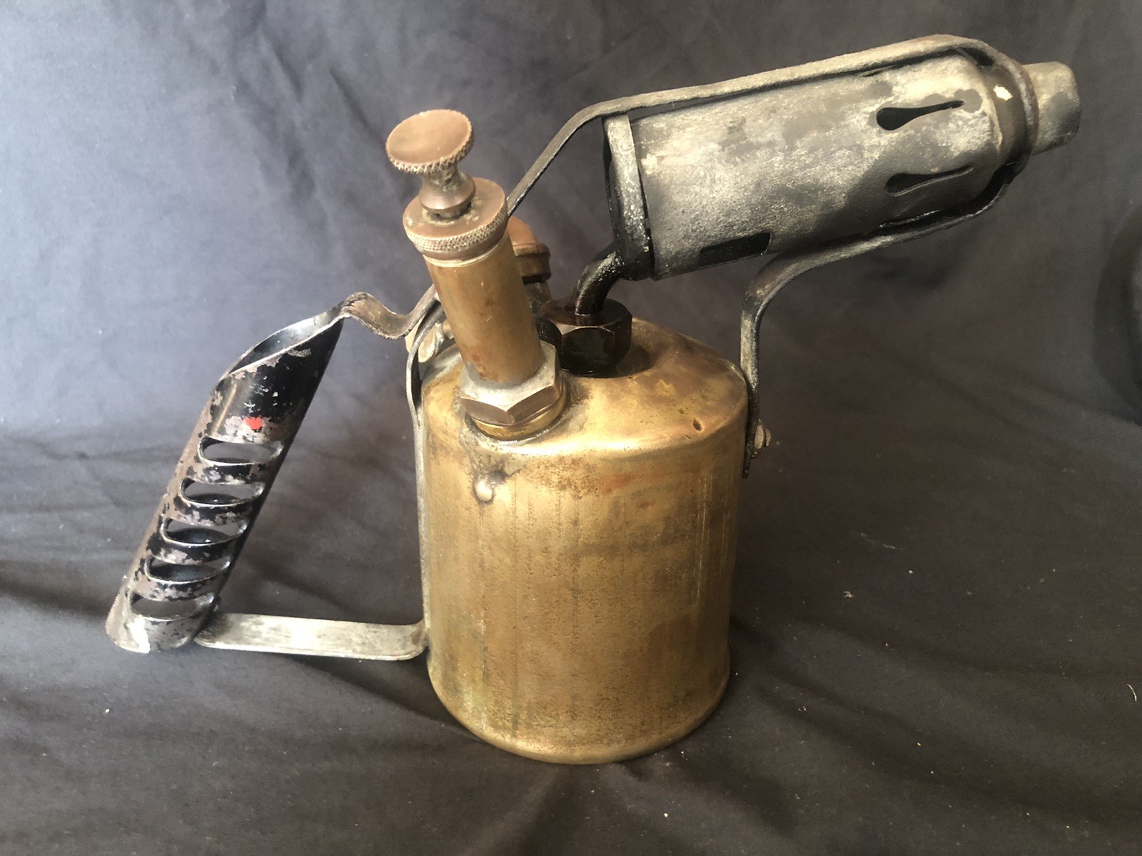 Vintage Large Governor Brass & Metal Blow Torch Blow Lamp Tool.