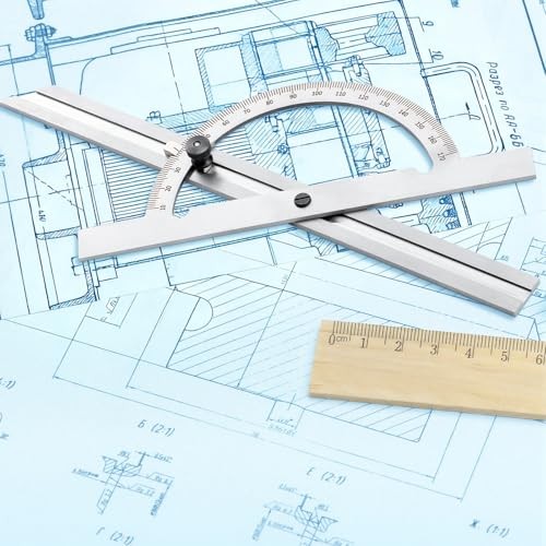 12″ Steel Protractor Angle Finder Sliding Bevel Gauge Metal Protractor for