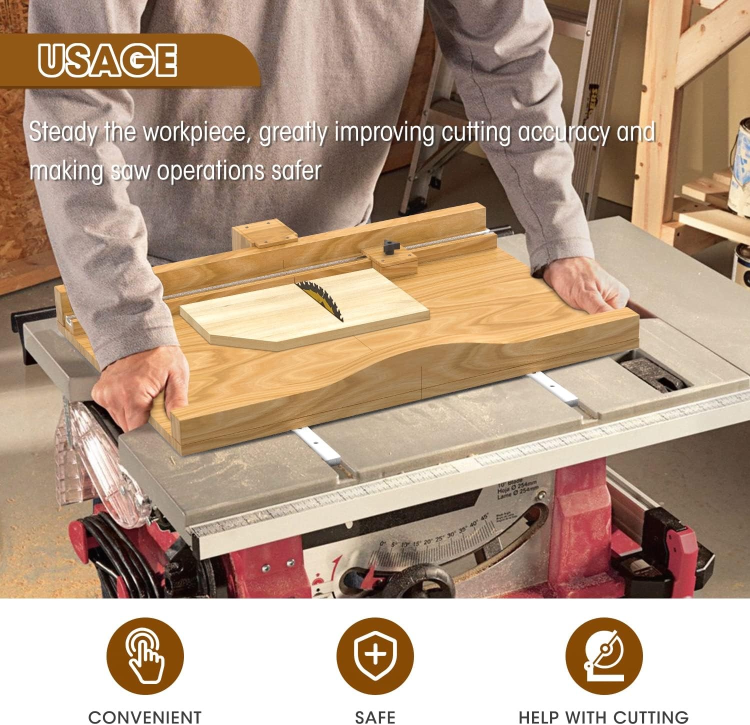 DIY Crosscut Table Saw Sled Kit with a Guide Booklet to Build Your Own Tablesaw