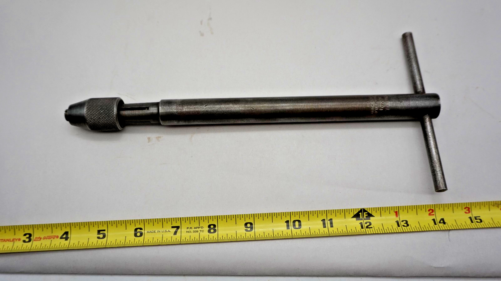 Vintage Greenfield GTD No. 337 Long Tap T-Handle Wrench Free ship USA only