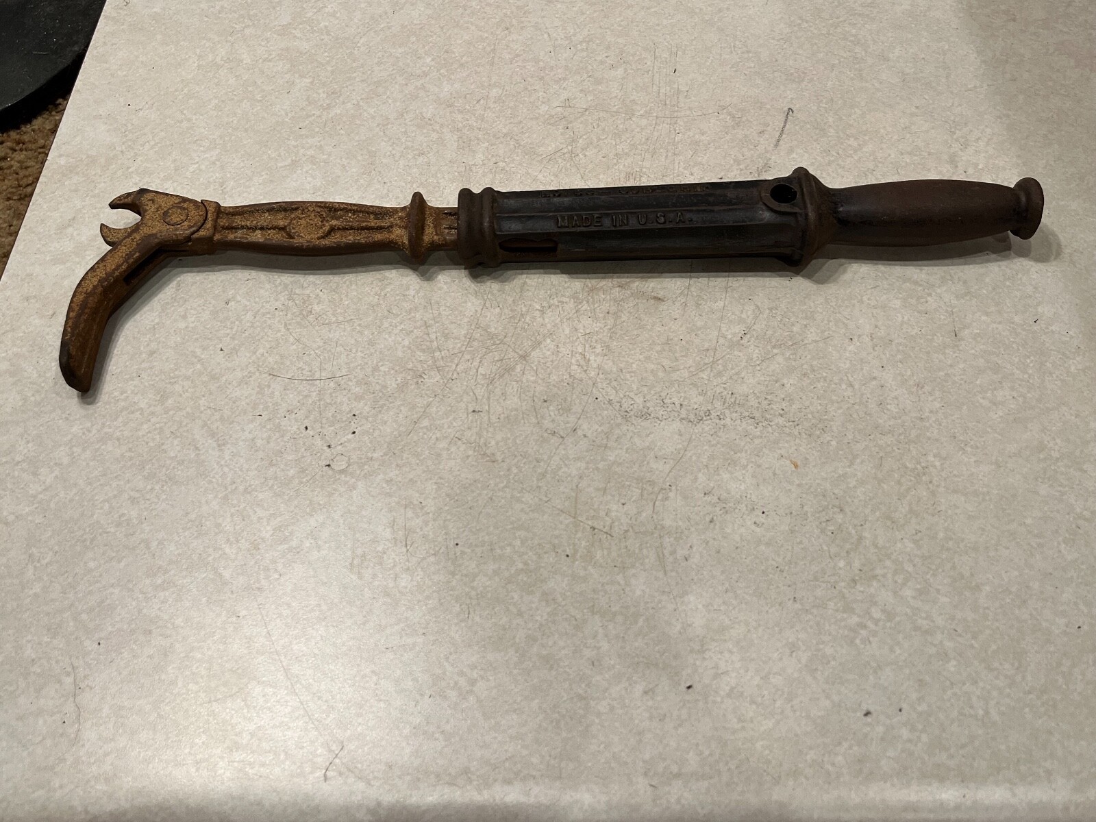 Vintage Bridgeport Hardware MFG. CORP. No. 56 SUREGRIP Slide Hammer Nail Puller
