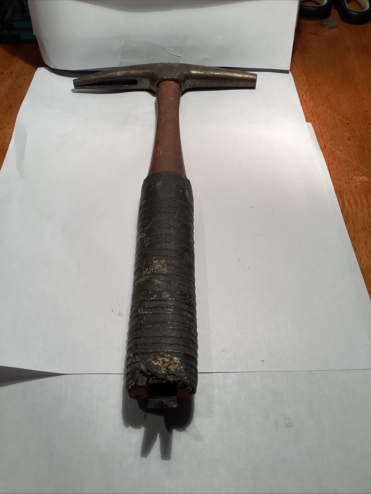 Vintage Pointed Tack hammer With Tack Wooden Hammer
