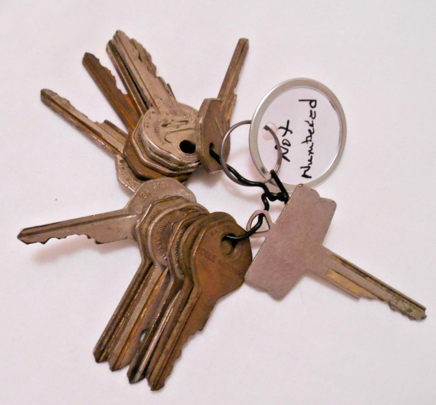Lot 30 Vintage 1935-66 67 Chevy GM Keys B10 B11 Most Numbered Some Not + 1 Crest