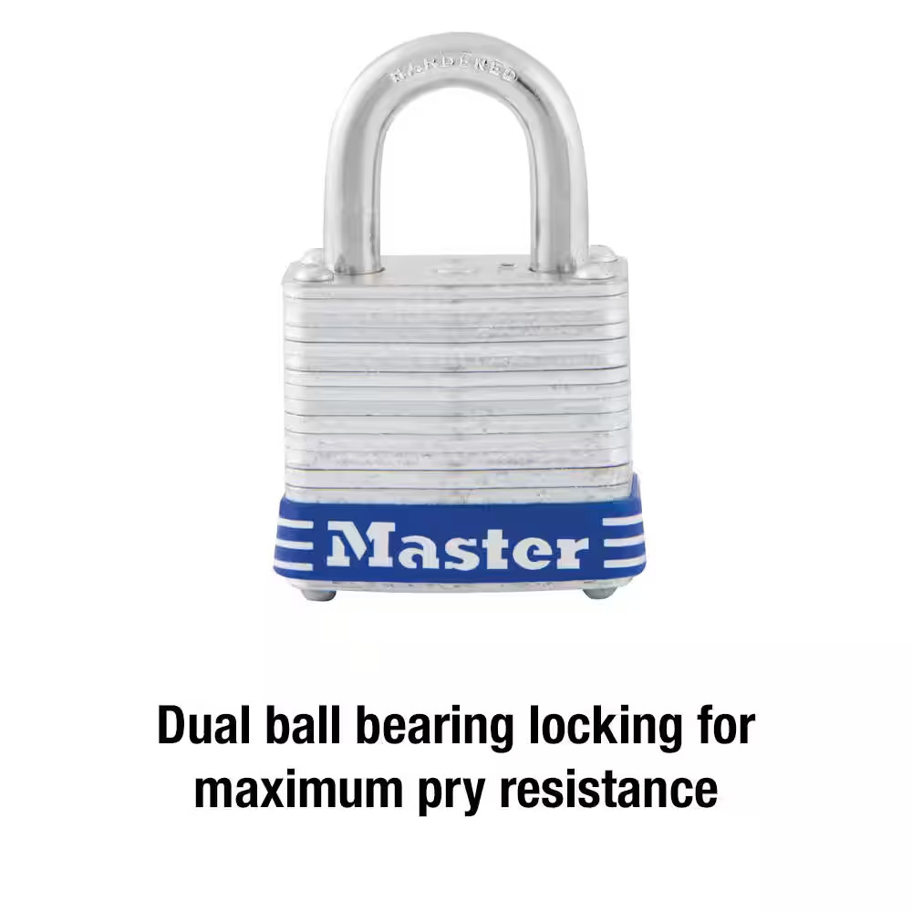 Outdoor Padlock with Key, 1-1/8 In. Wide