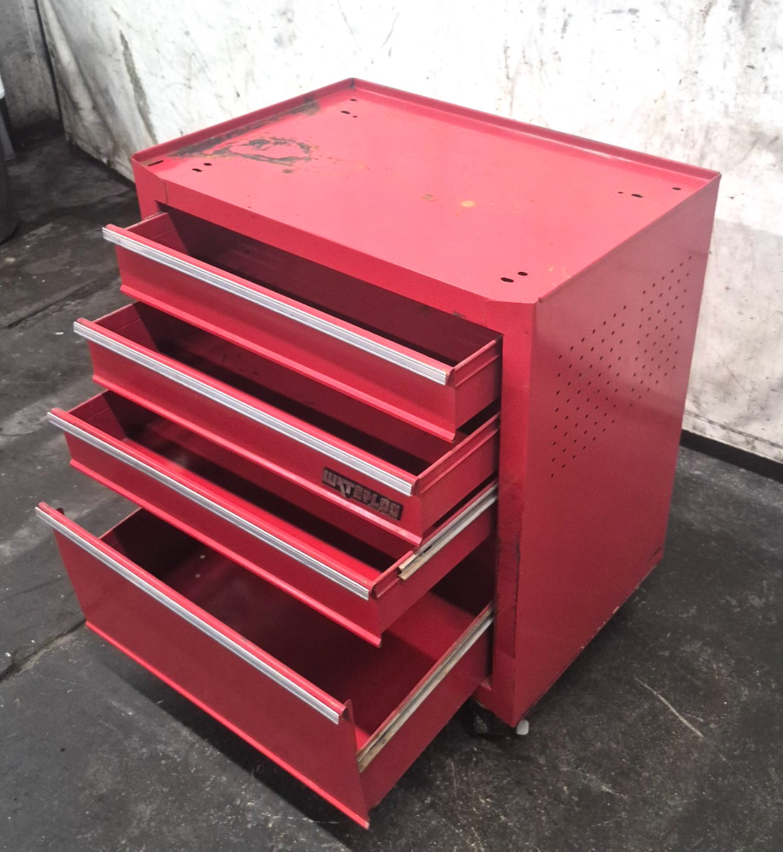 WATERLOO, ROLLING TOOL CABINET/ CHEST, PC-344, 4-DRAWERS