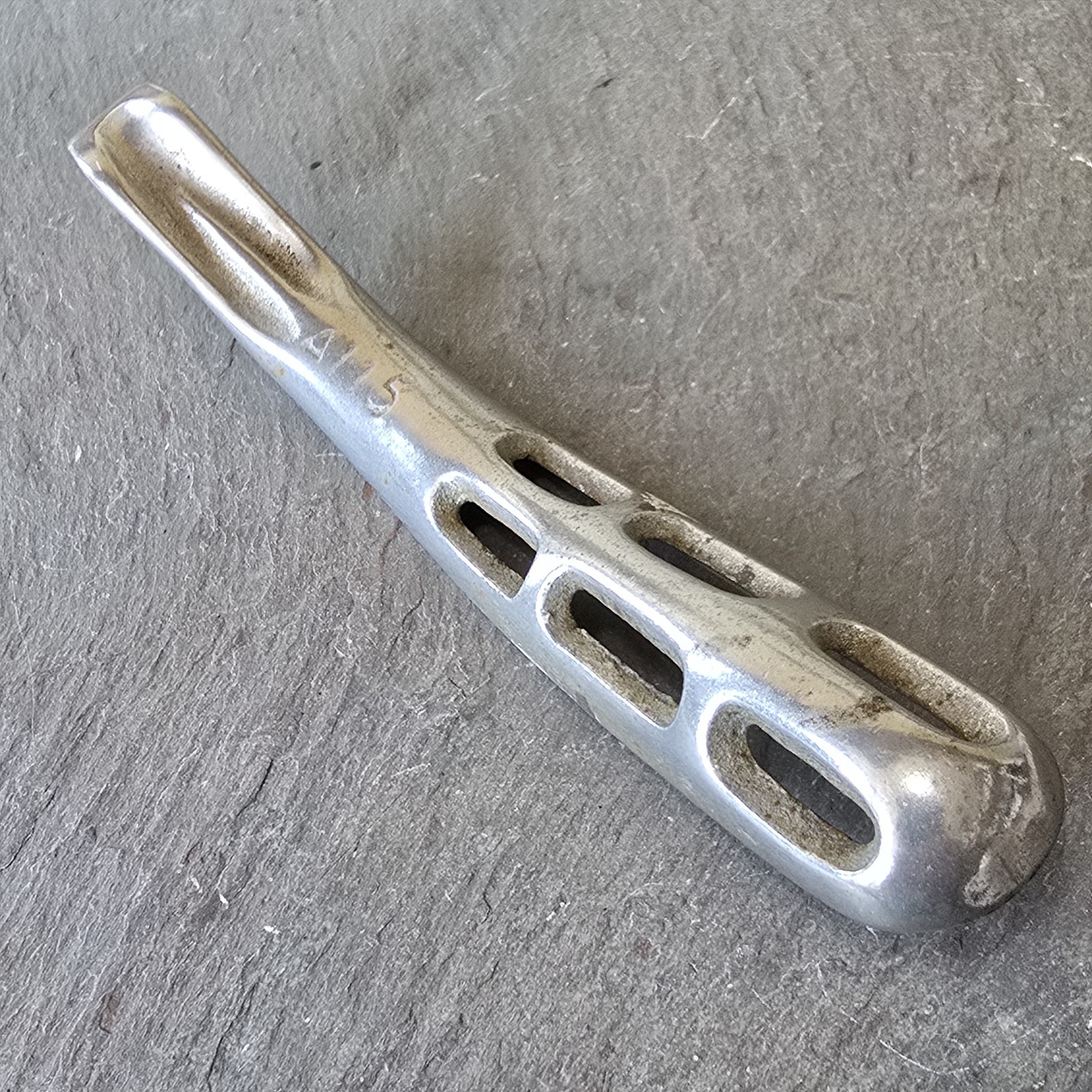 Antique Nickel Chrome Plated Cast Iron Stove Burner Plate Pot Lid Lifter Tool
