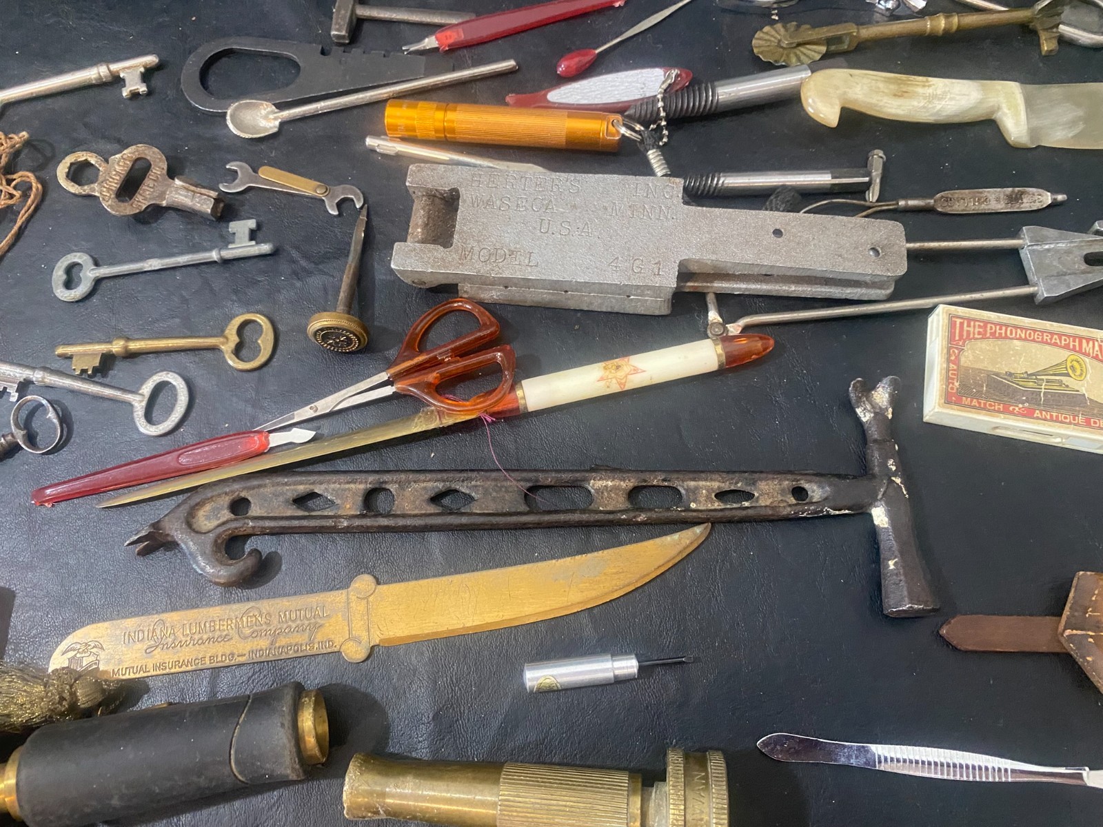 vintage keys nozzles tools letter openers key tool tweezer collection