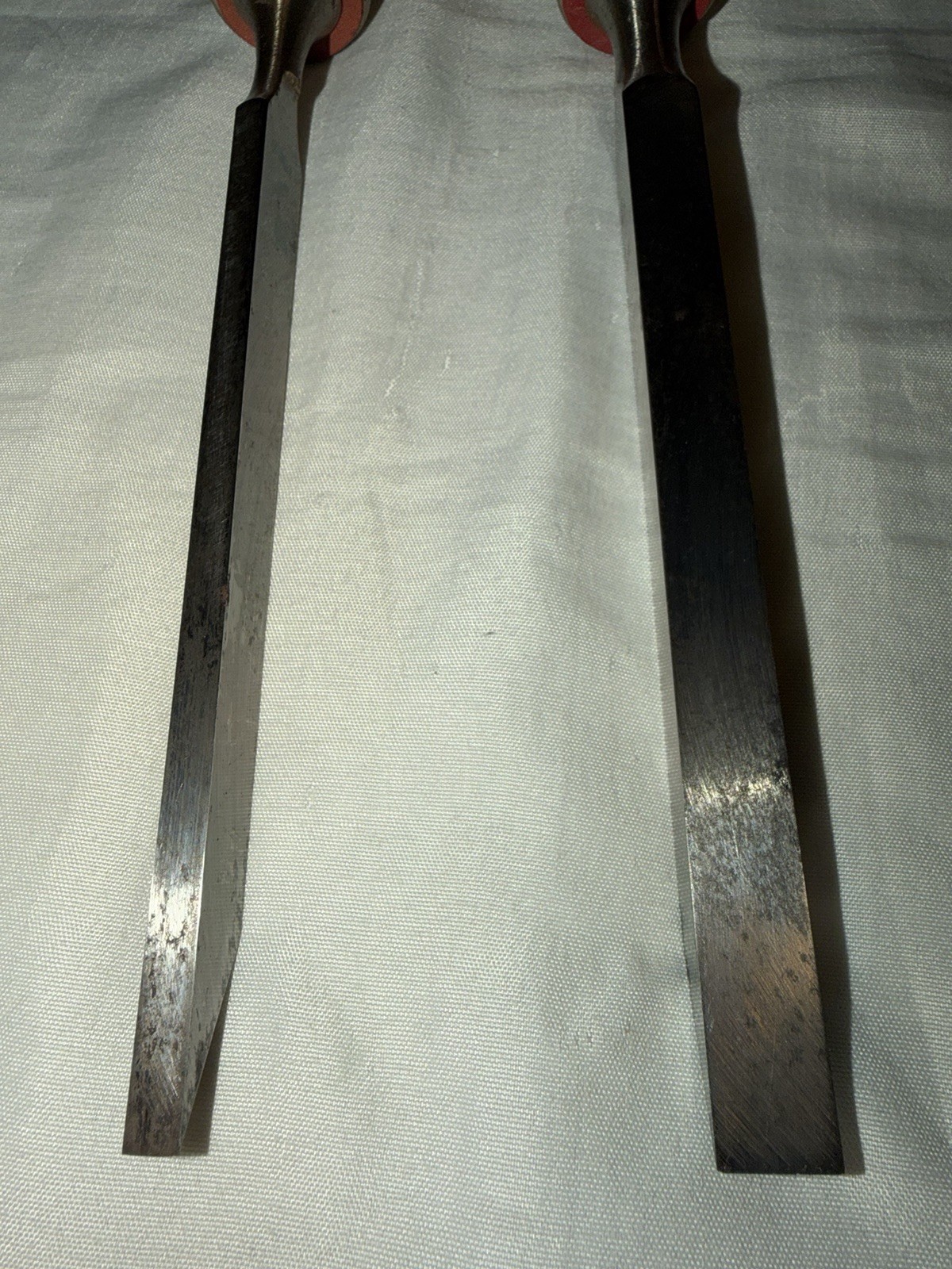 Traditional Woodworker Trademark Chisels Set Of 2. 1/2” And 1/4” Wooden Handle