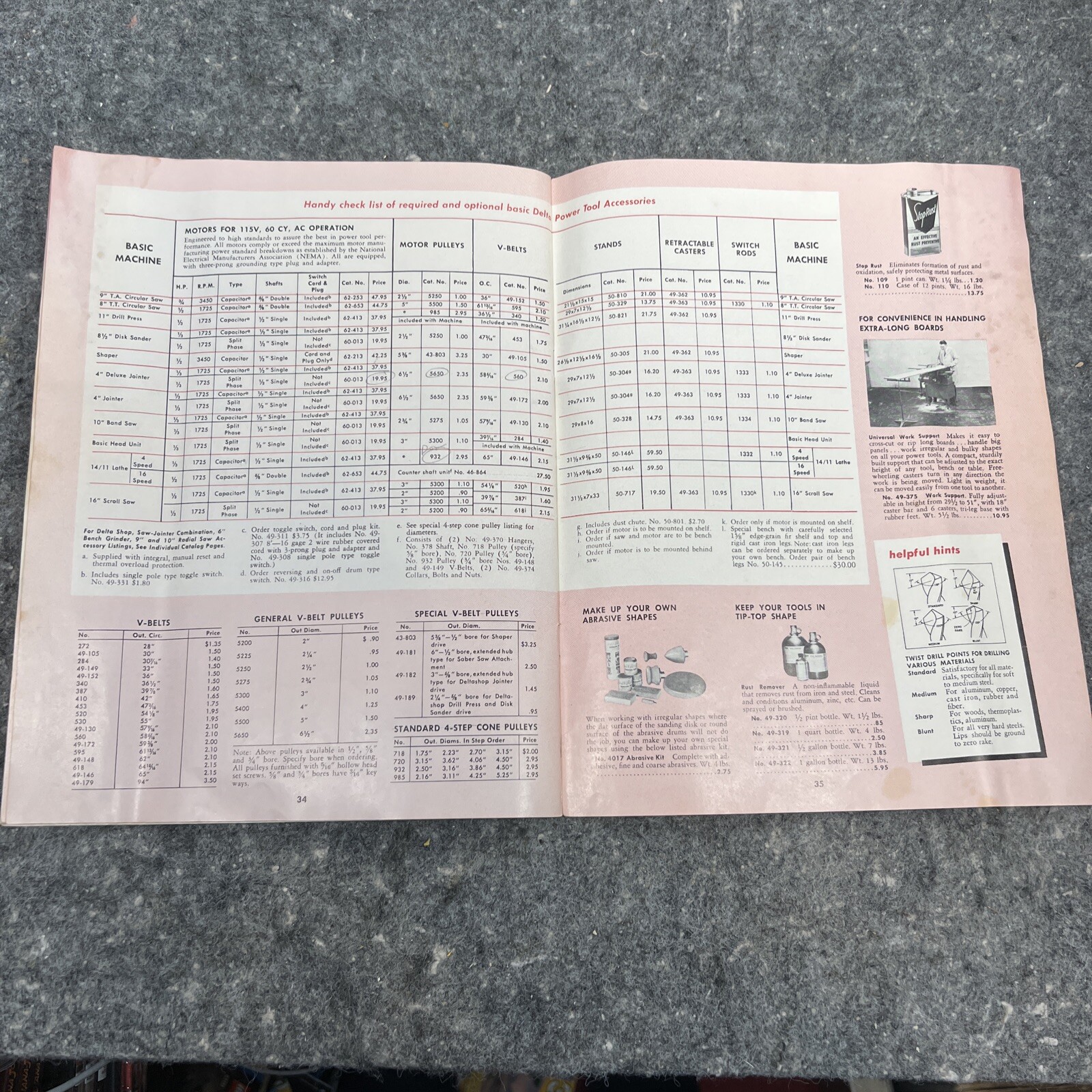 Delta Rockwell Catalog Homecraft Power Tools 35 Pgs Vintage 1957