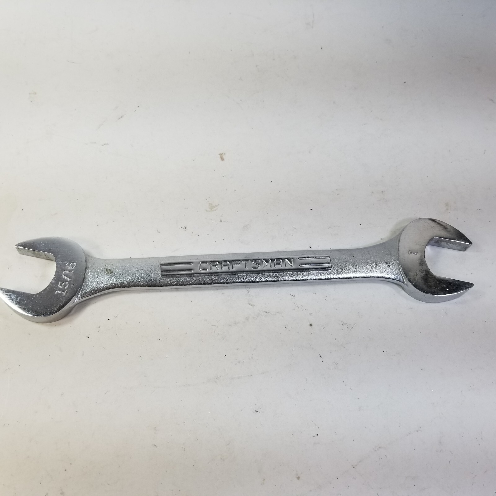 VTG CRAFTSMAN 1″ & 15/16″ Open Ended Wrench V Series Forged In USA 44585