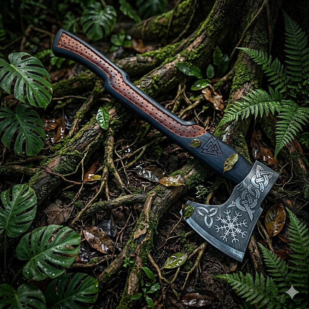 Viking Style Hatchet Handmade Axe Carbon Steel – Custom Outdoor Camping Tool