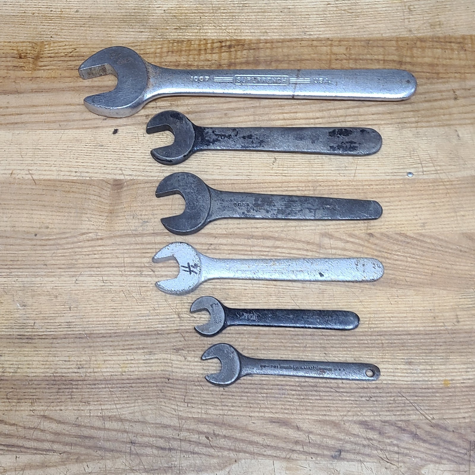 Vintage Williams Single Open End Wrench Set Of 6 Superrench W In Diamond