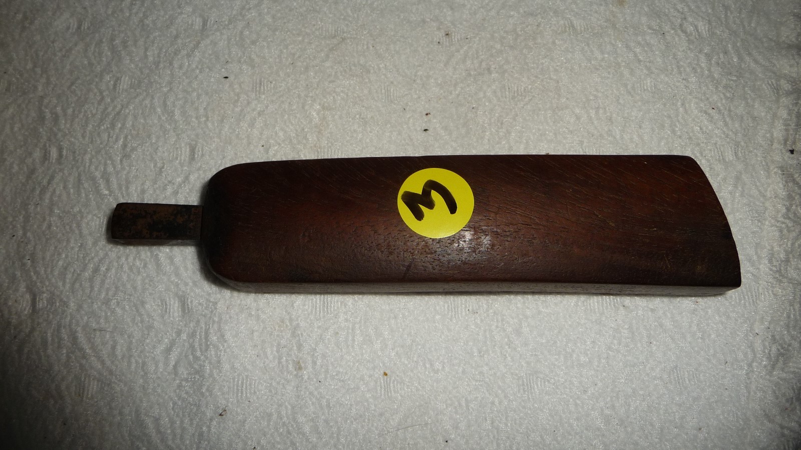 #1025/3 antique Primitive Vtg TOOL ??? wood & Cast Marked AMEND NYC