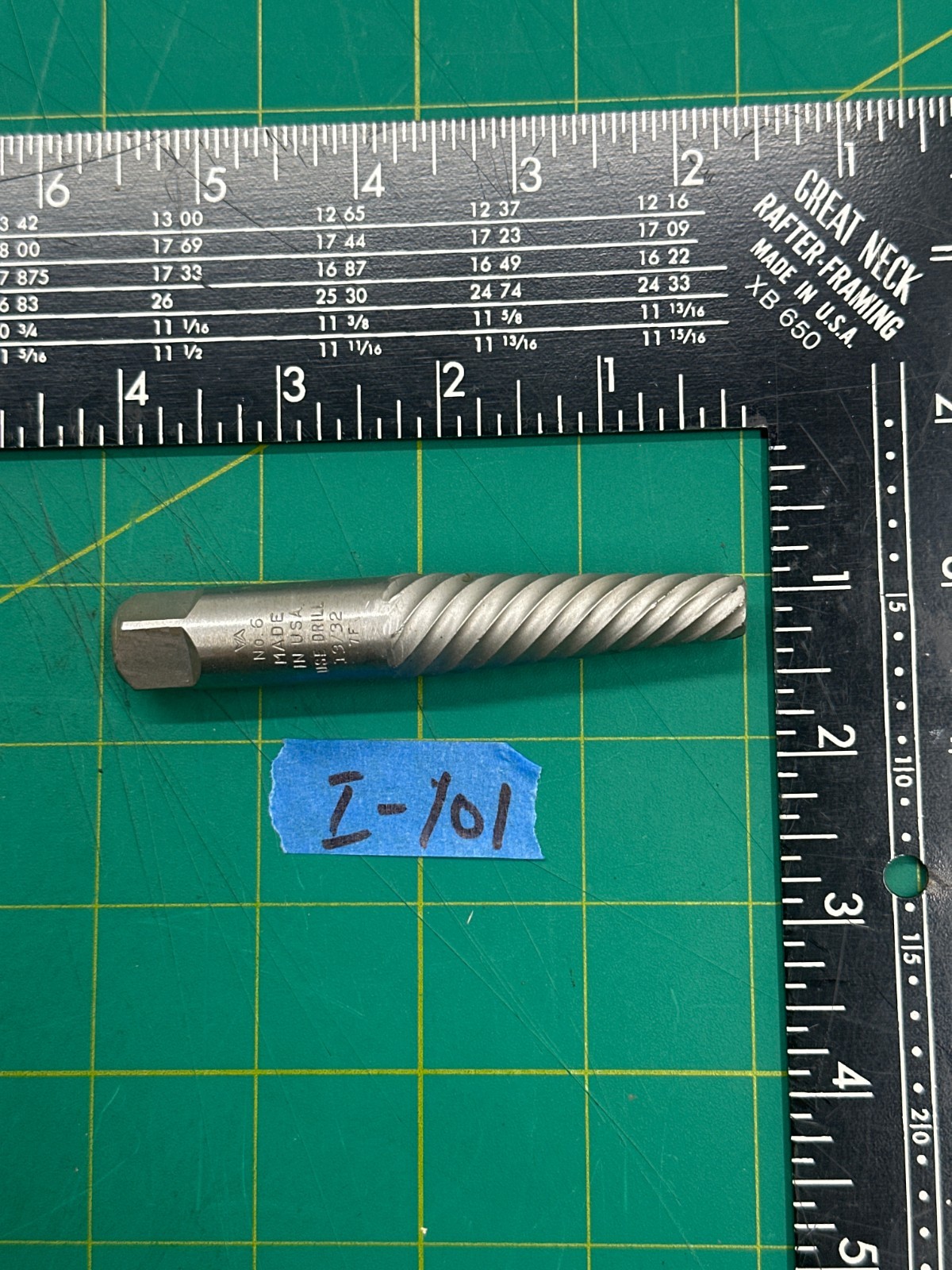 Vintage Drill No.6 Screw Extractor. Machinist Tool Use Drill 13/32″, Made in USA