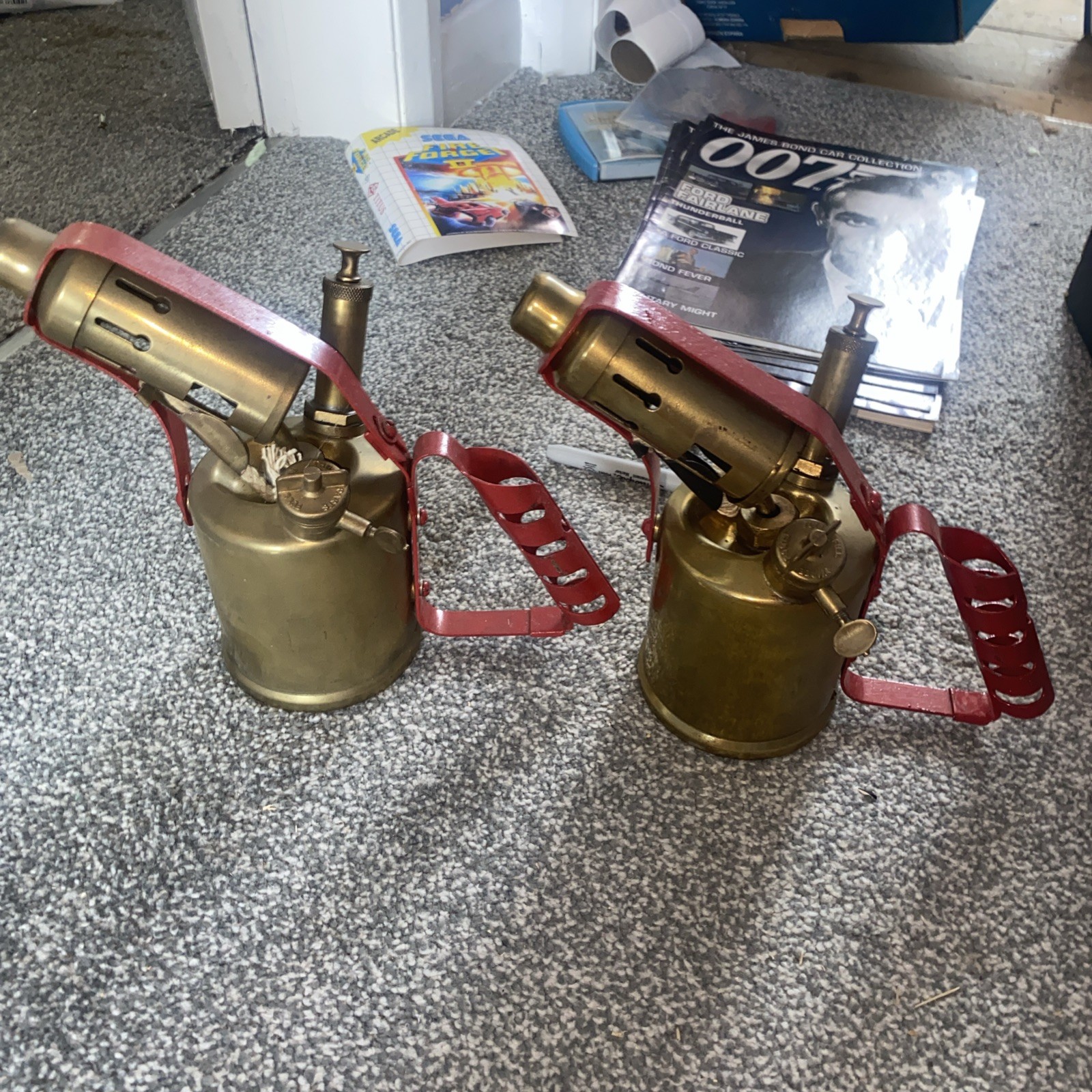 VINTAGE/ANTIQUE MONITOR No 26 BRASS BLOW LAMP/BLOW TORCH X2 ( Box G)