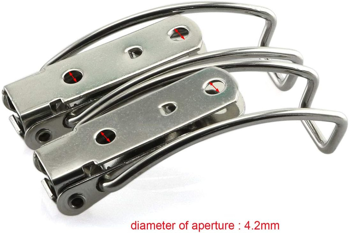 4pcs 85mm/3.35 inch Spring Loaded Toggle Latch Hasp,304 Stainless Steel Box Cabi