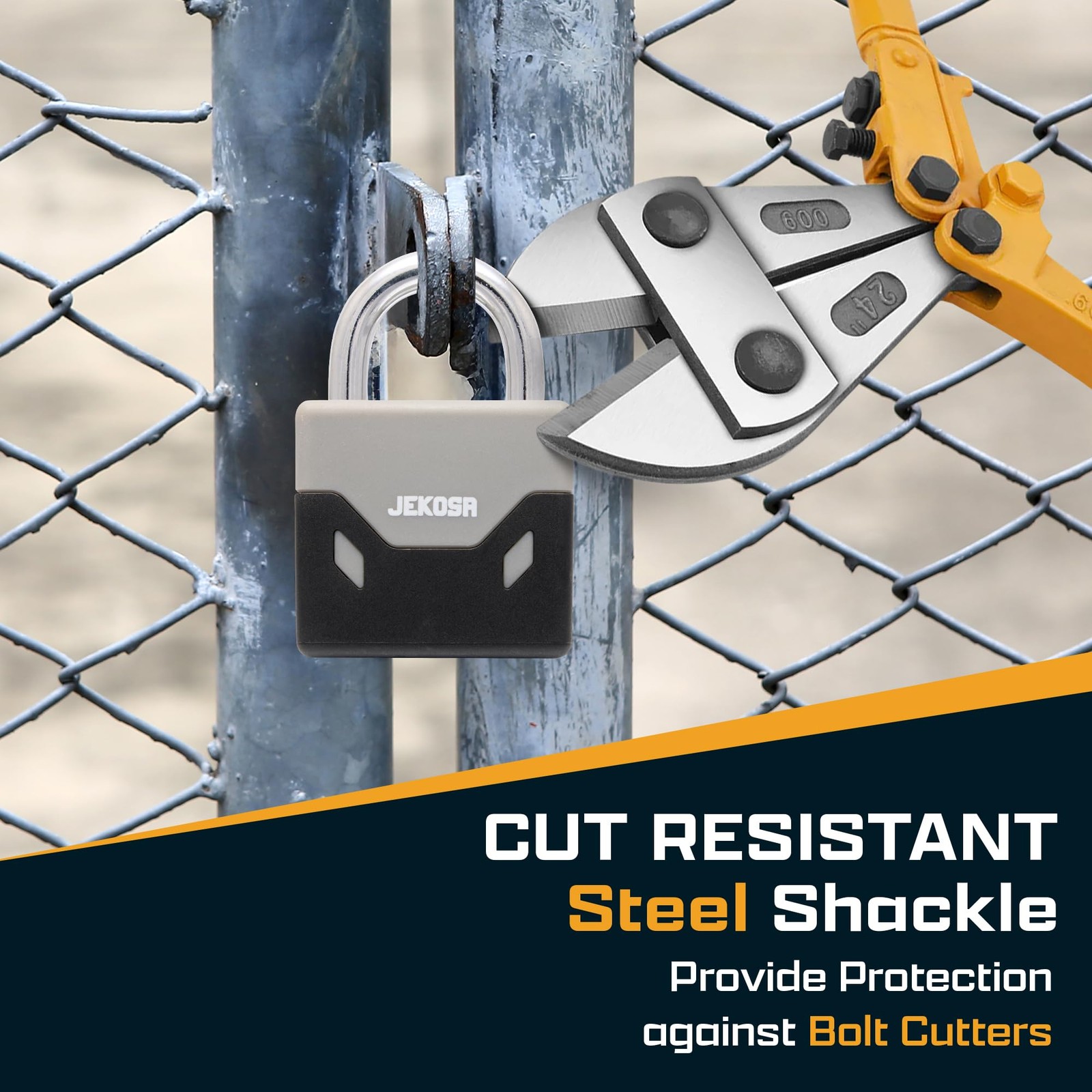 ® PDP55 Weatherproof Padlock with 5 Keys – Anti-Corrosion Polyamide Shell, Pr…