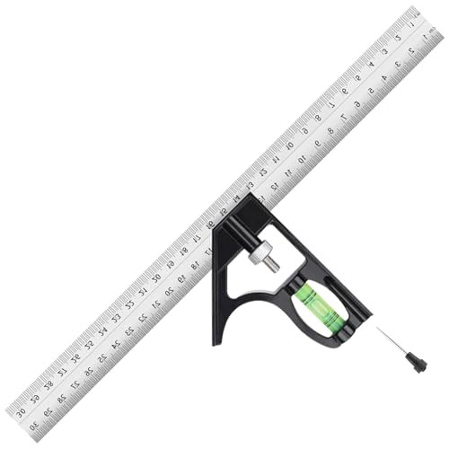 12″ Metric Combination Square Ruler for Electricians and Carpenters 45-90