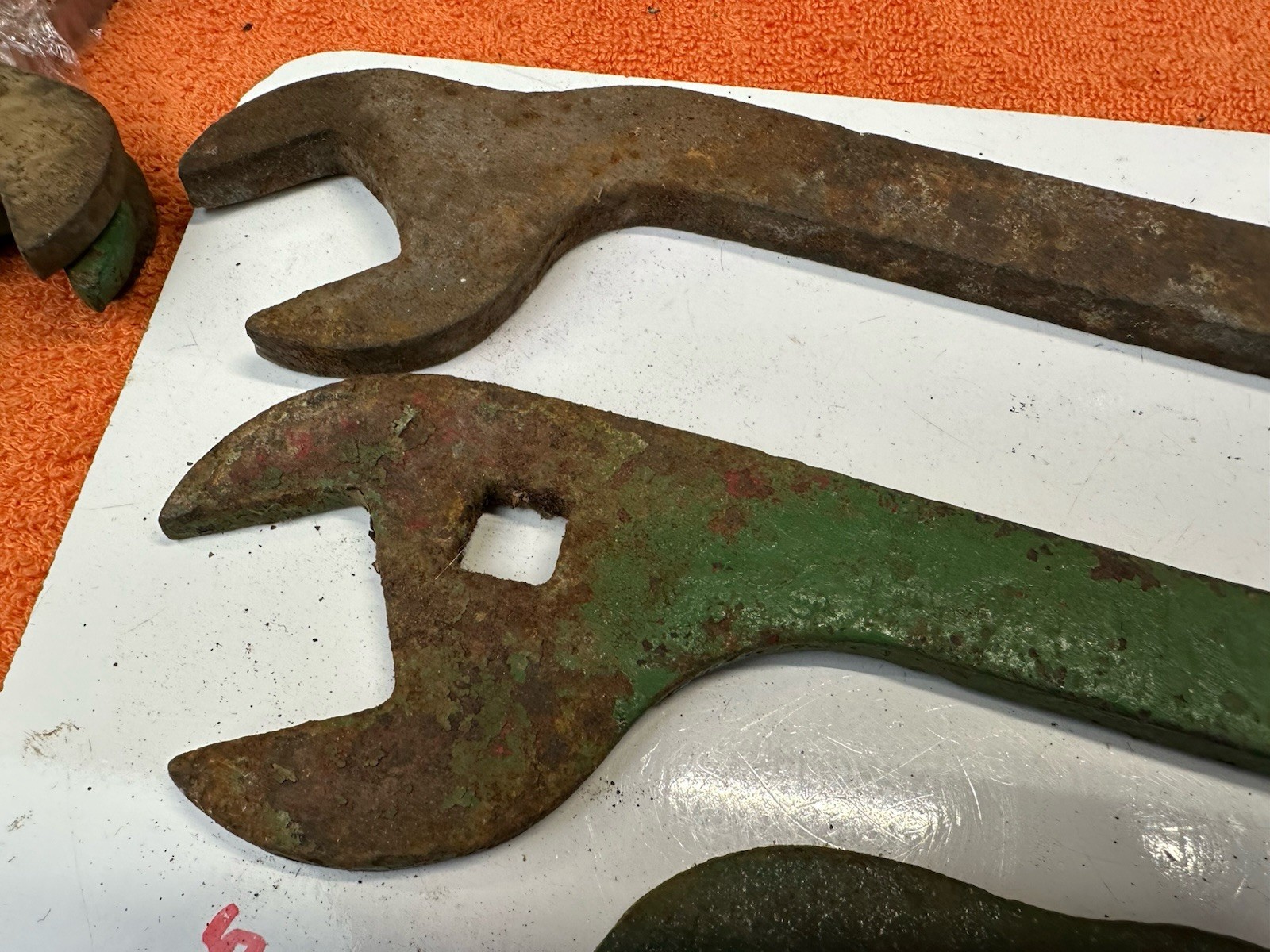 LOT #133 Vintage 3 Old WRENCH WRENCHES Farm Tractor Ag JOHN DEERE JD Equipment