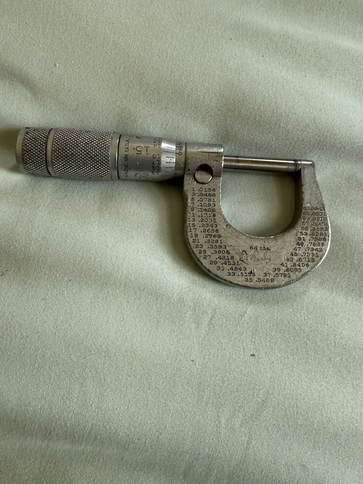 Lufkin Micrometer With Ratchet Stop 0-1” No. 1661V USA