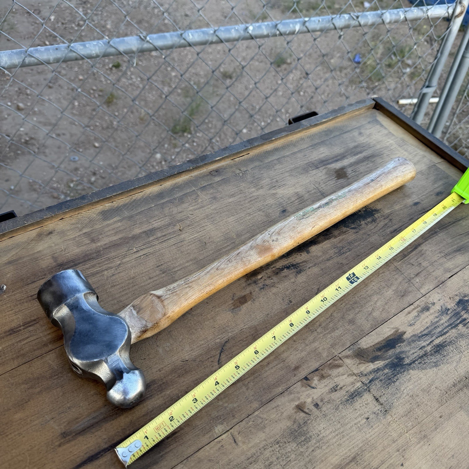 Vintage Heavy 48 Oz Ball-Peen Hammer Blacksmith Tool ,Weight 3lbs 14oz Big Size