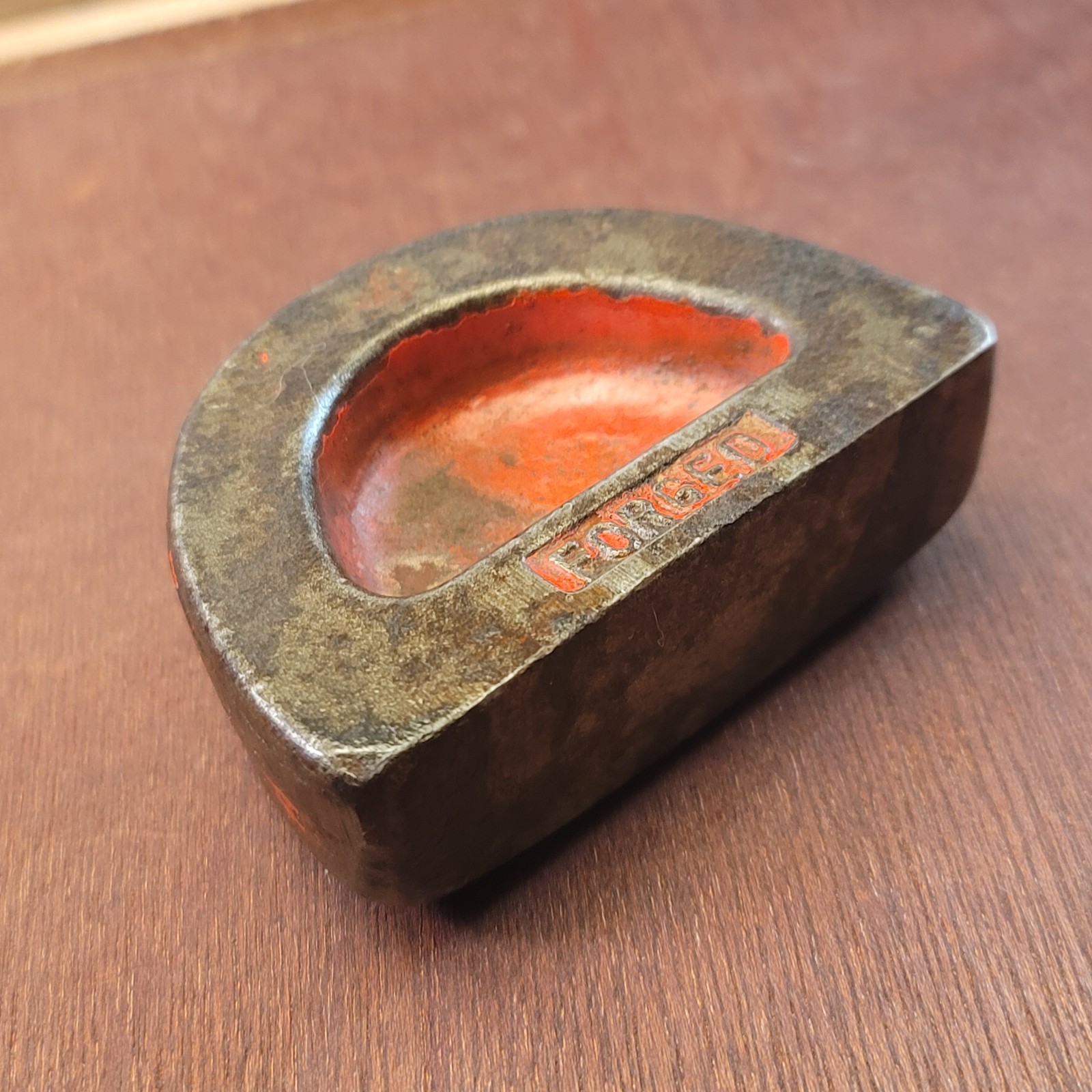 Vintage “Forged” Heel Dolly Metal Working Tool “Red Coloring” 1 Lb. 4 oz.