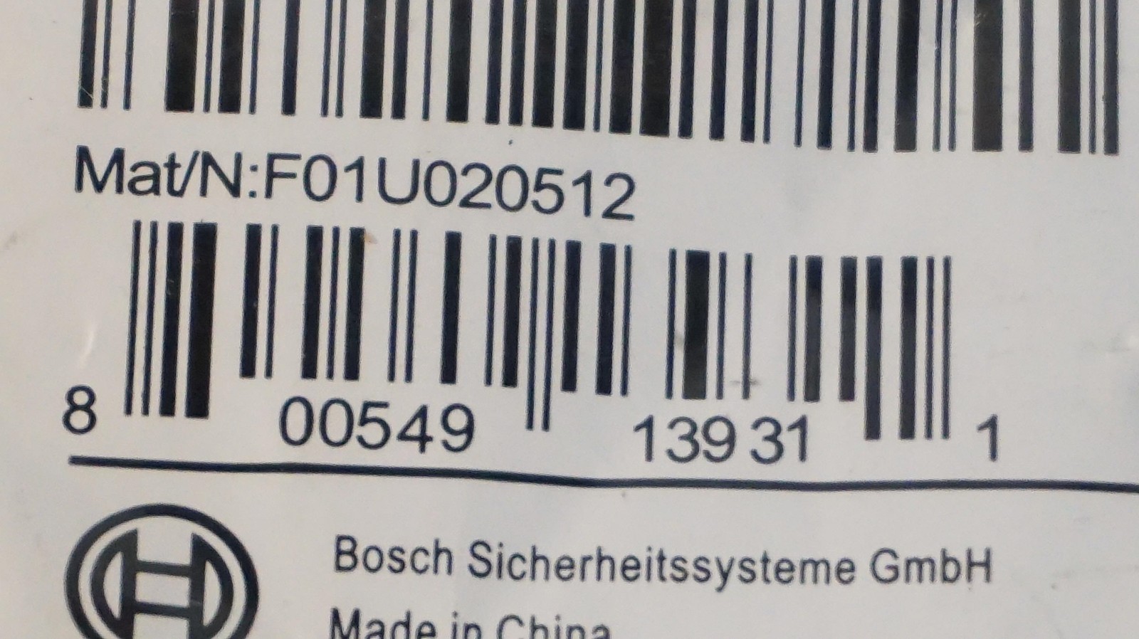 -=NEW=-BOSCH D102F KEY FOR D101F FIRE LOCK P/N F01U020512 #203