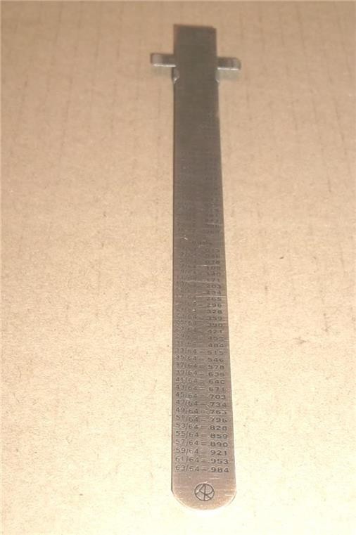 VINTAGE SREPCO DAYTON OHIO STAINLESS STEEL 6″ RULER w LEATHER CASE & POCKET CLIP