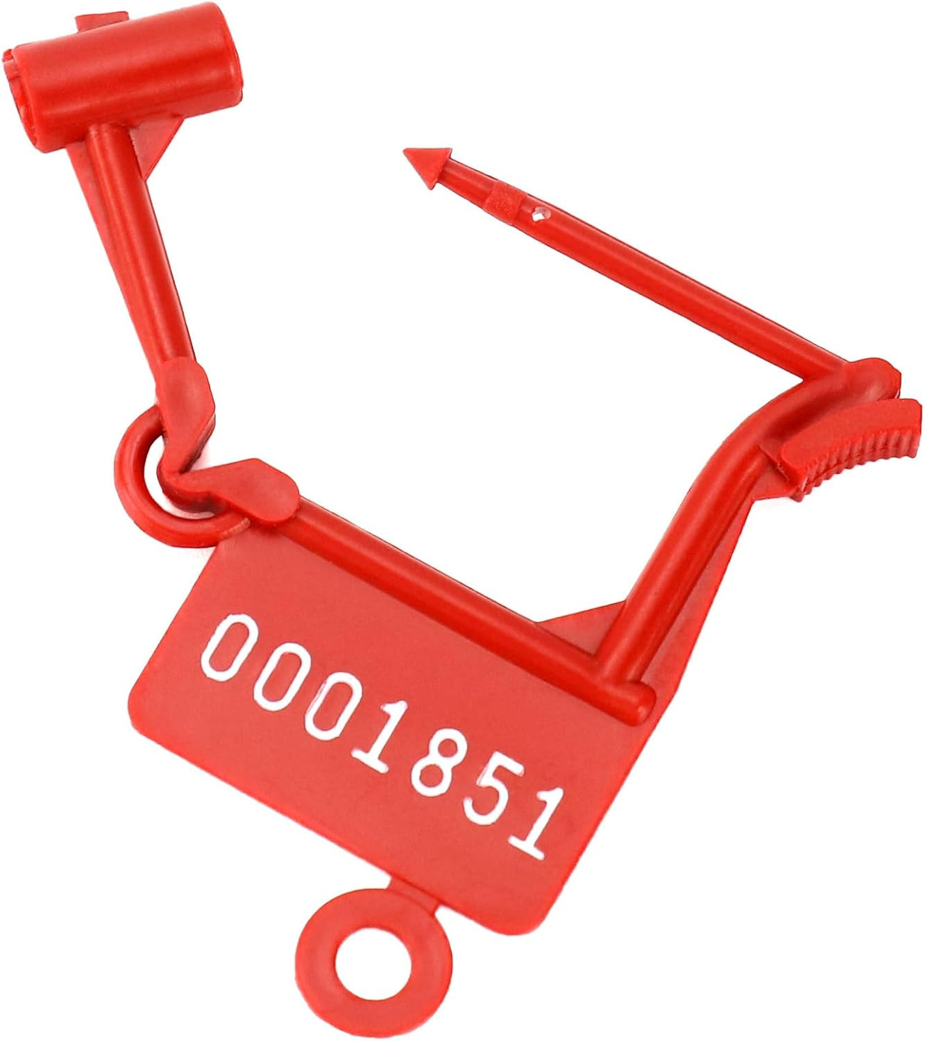 250pcs Red Plastic Security Padlock Seals Numbered Tamperproof Self Lock Tag Use