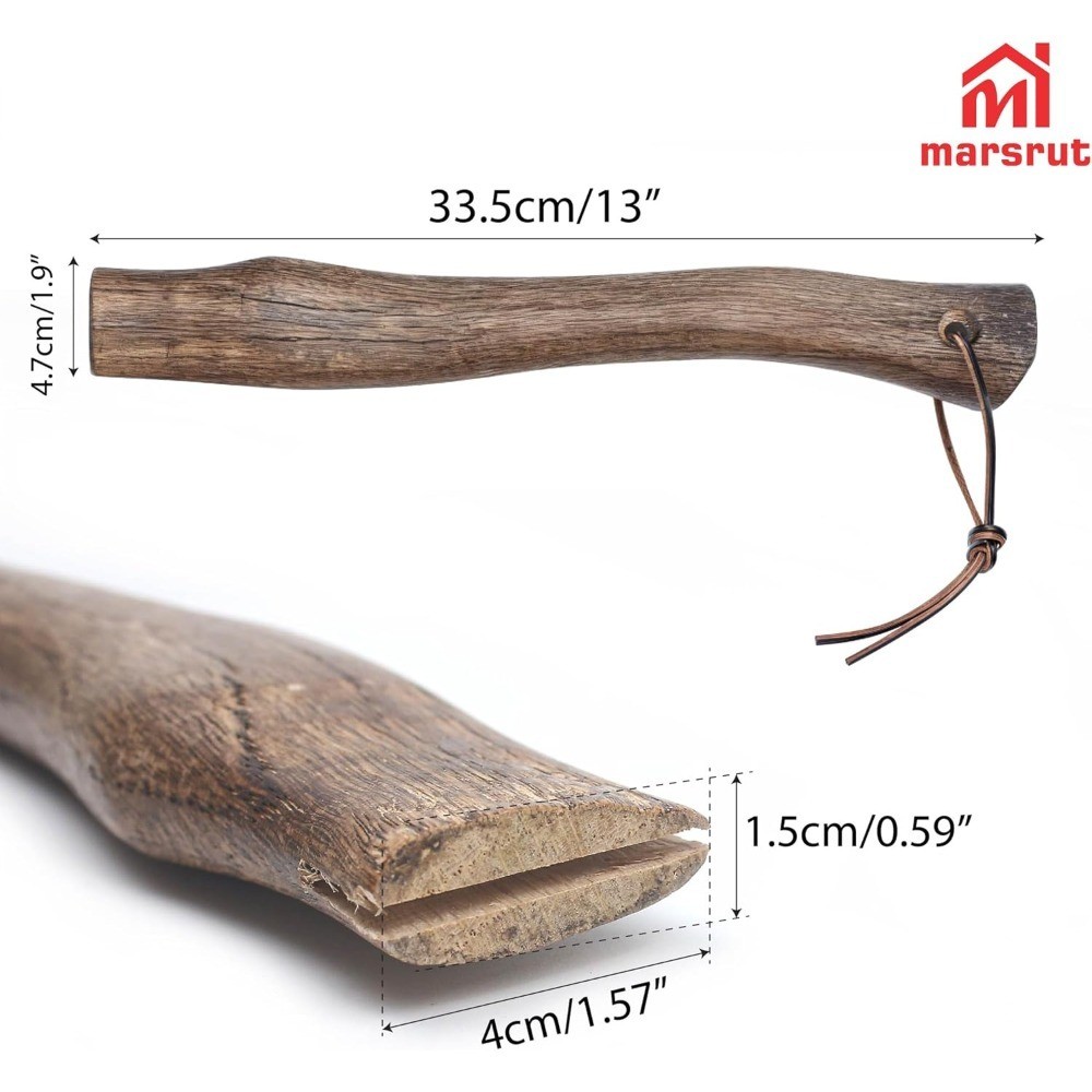 13” Oak Wood Hatchet Handle Replacement – Fits Most Camp, Broad, and Single