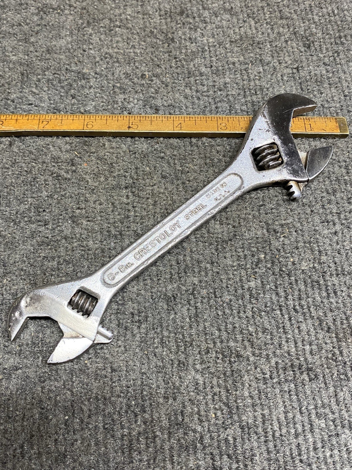 Vintage Double Ended Crescent Wrench 6” X 8” USA