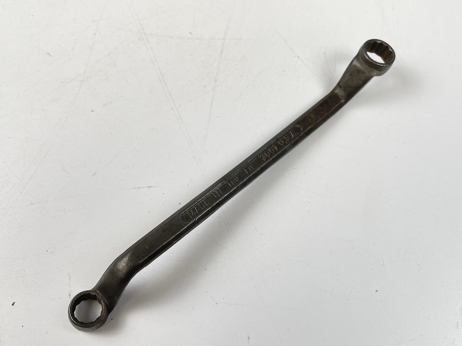 Vintage LECTROLITE Tru-Fit #3001 3/8″ x 7/16″ 12-Point Deep Offset Wrench USA