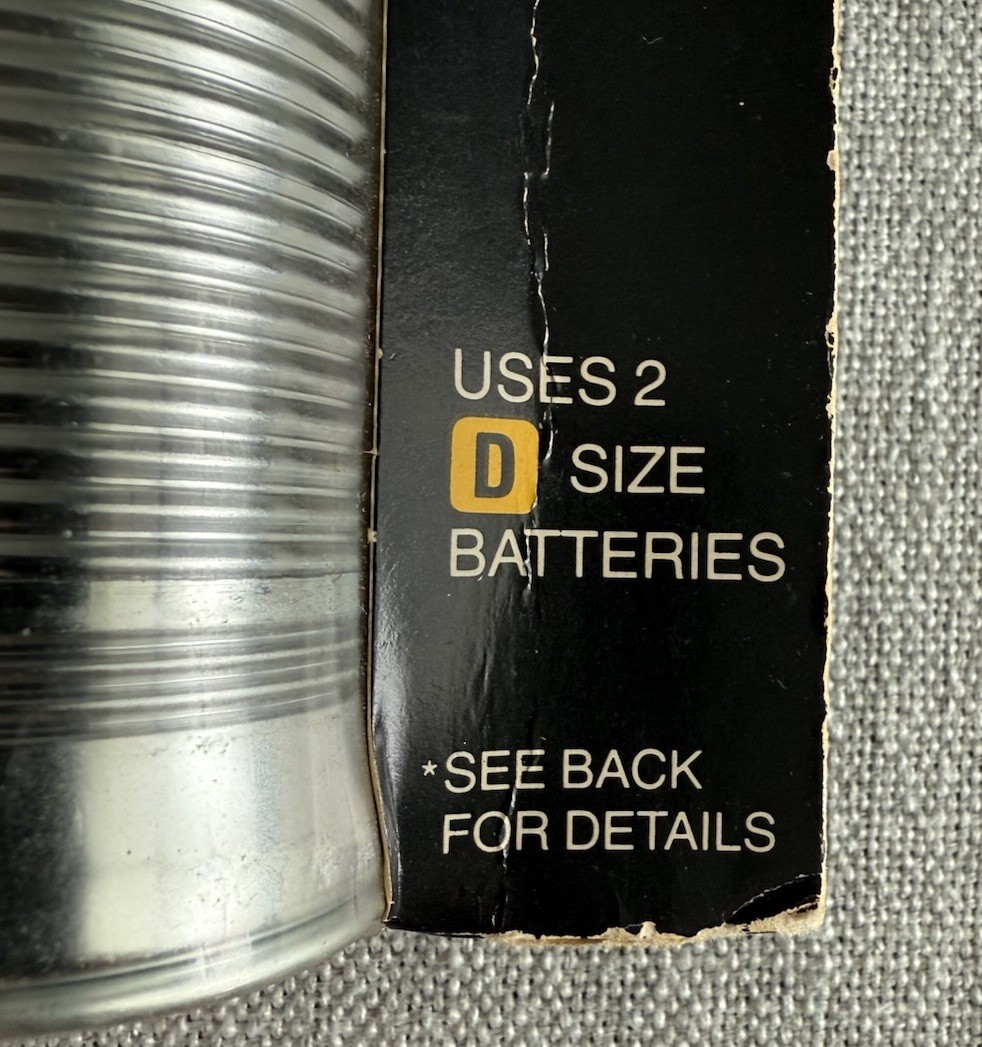 Vintage Eveready Energizer 2D Cell Flashlight Chrome Ribbed US NEW / SEALED