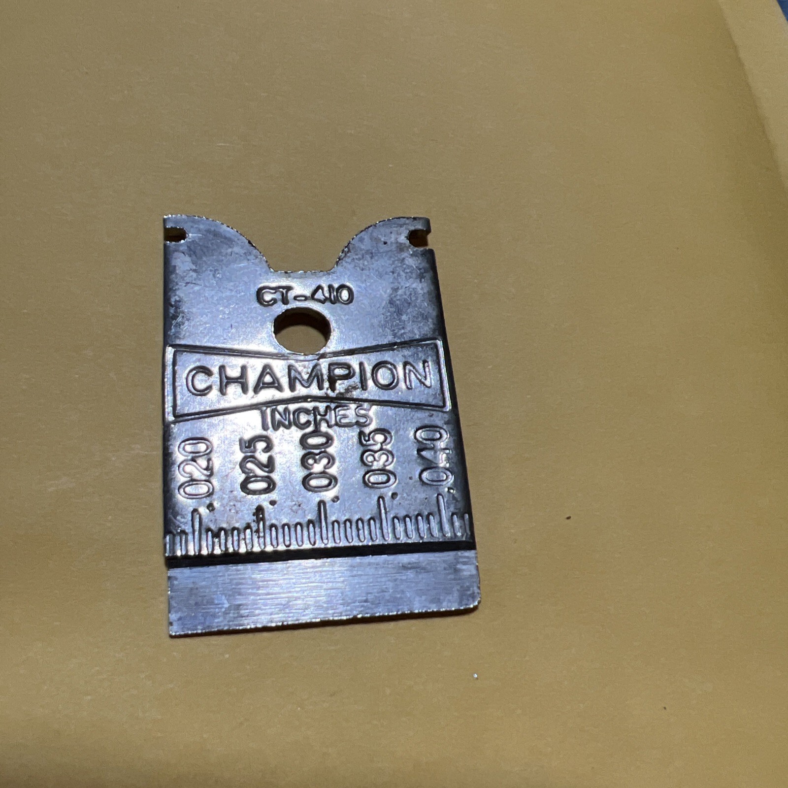 Champion Spark Plug Gauge Gap CT-410 Vintage Tool Key Ring Keyring