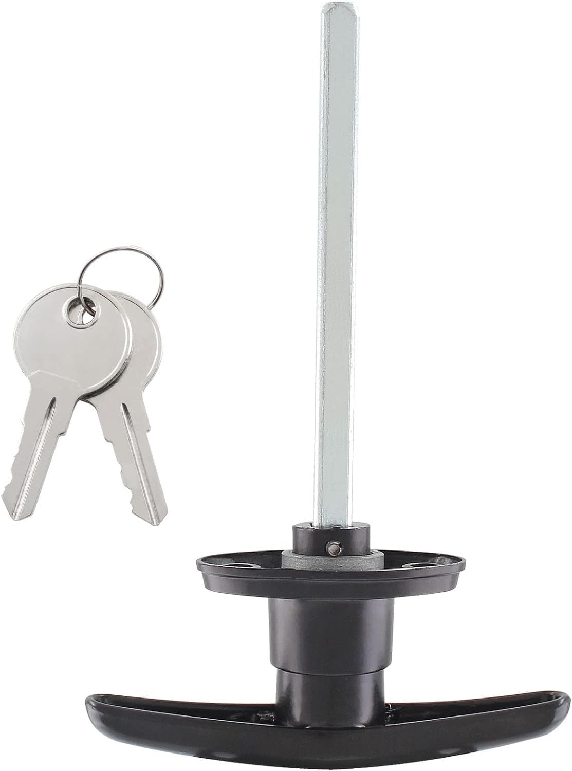 1 Pack Truck Cap T-Handle Lock, Keyed Alike, 6.5 Inch Black | Zinc Alloy with Pa