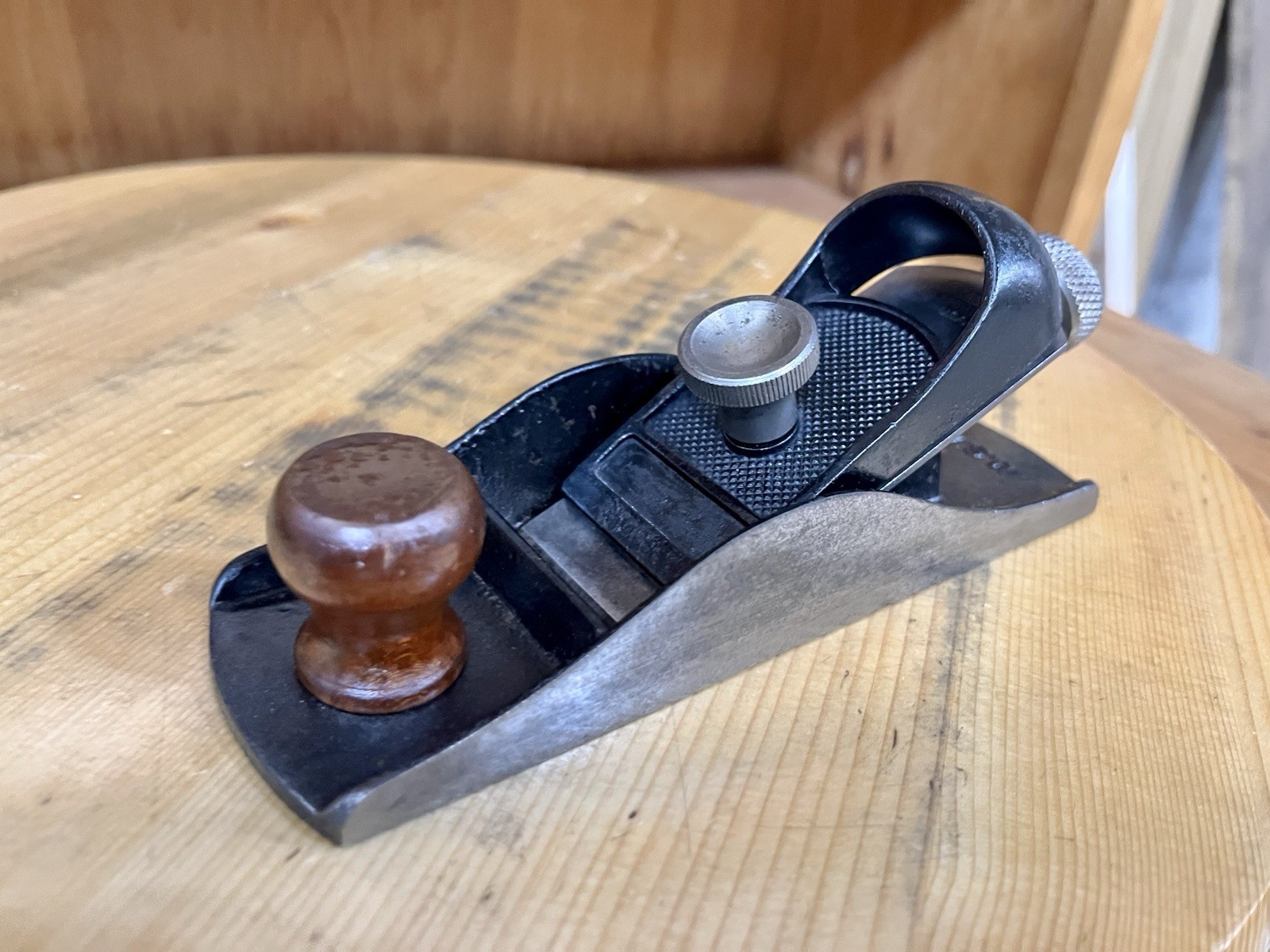 Vintage Shop Ready Easy To Use Stanley #220 Depth Adjust Block Plane. Sharpened