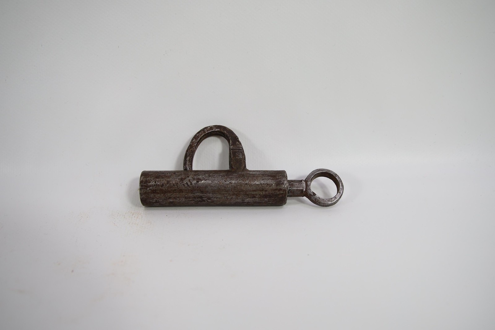 Antique 19th Century Norwegian Hand Forged Padlock with Functional Key