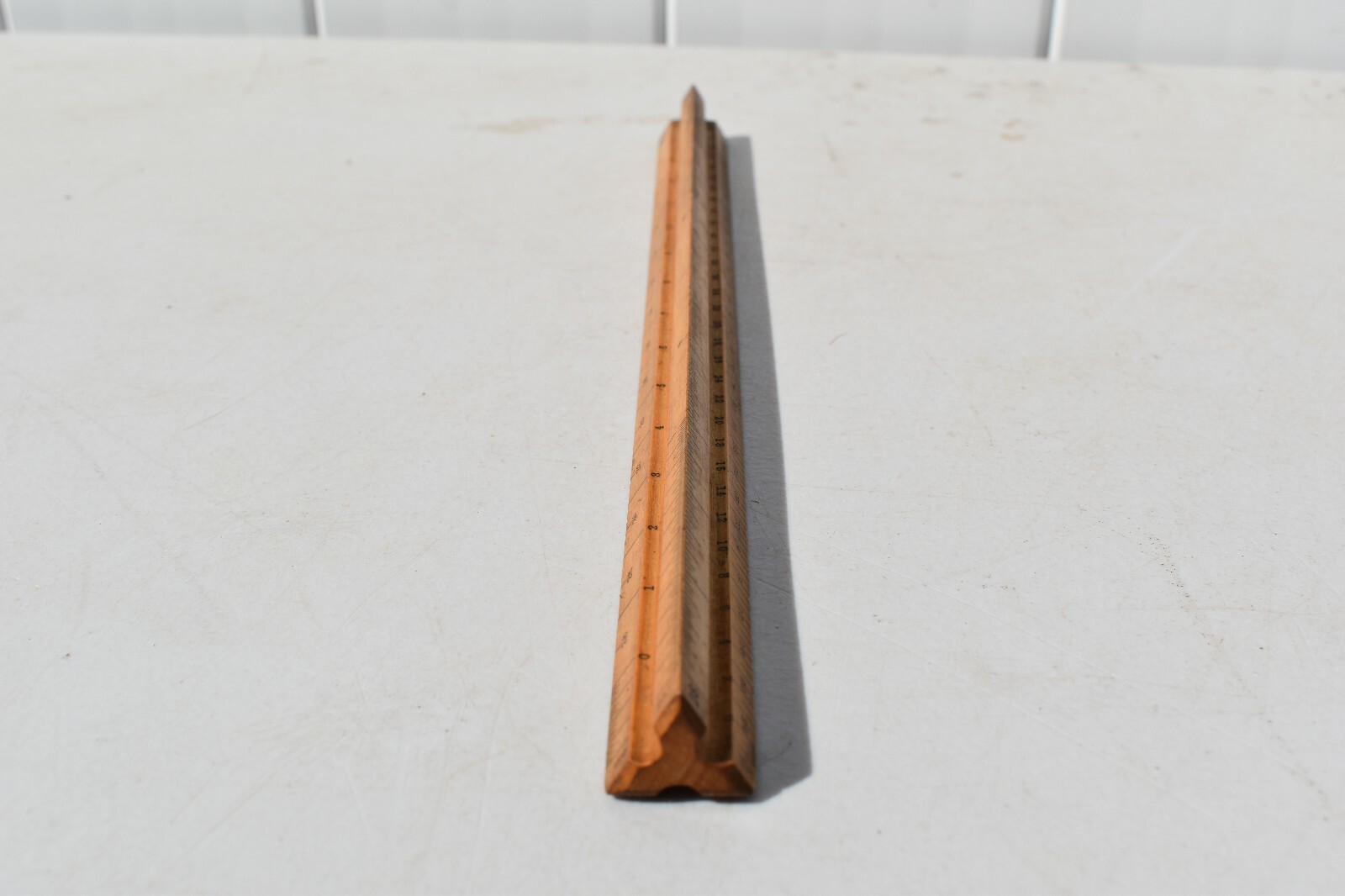 VINTAGE ADVERTISING WOODEN RULER FOR B.L.MAKEPEACE PRINTING SUPPLIES BOSTON MASS