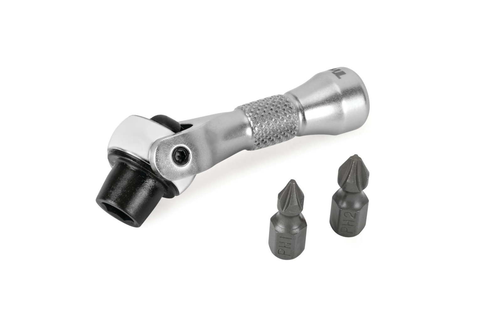 Titan Ratchet Bit Driver Chrome Vanadium PH1 PH2 1 4 Inch Drive Compact Tool