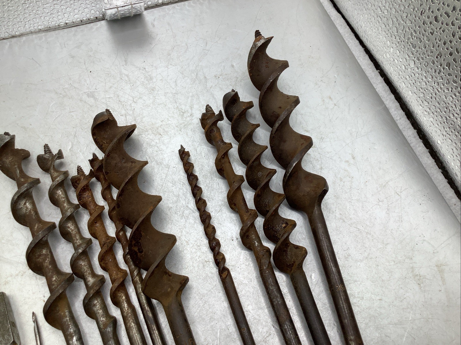 (12) Vintage Brace Auger Bits IRWIN MILLERS FALLS CRAFTSMAN SNELL PEXTO