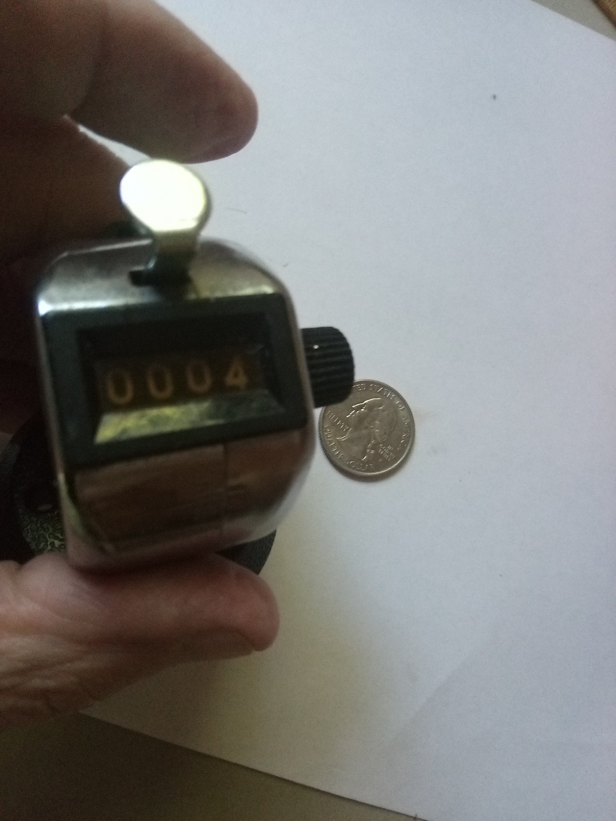 Redington, Handheld Manual Counter, Metal – Taiwan,Works Fine,9999 Max