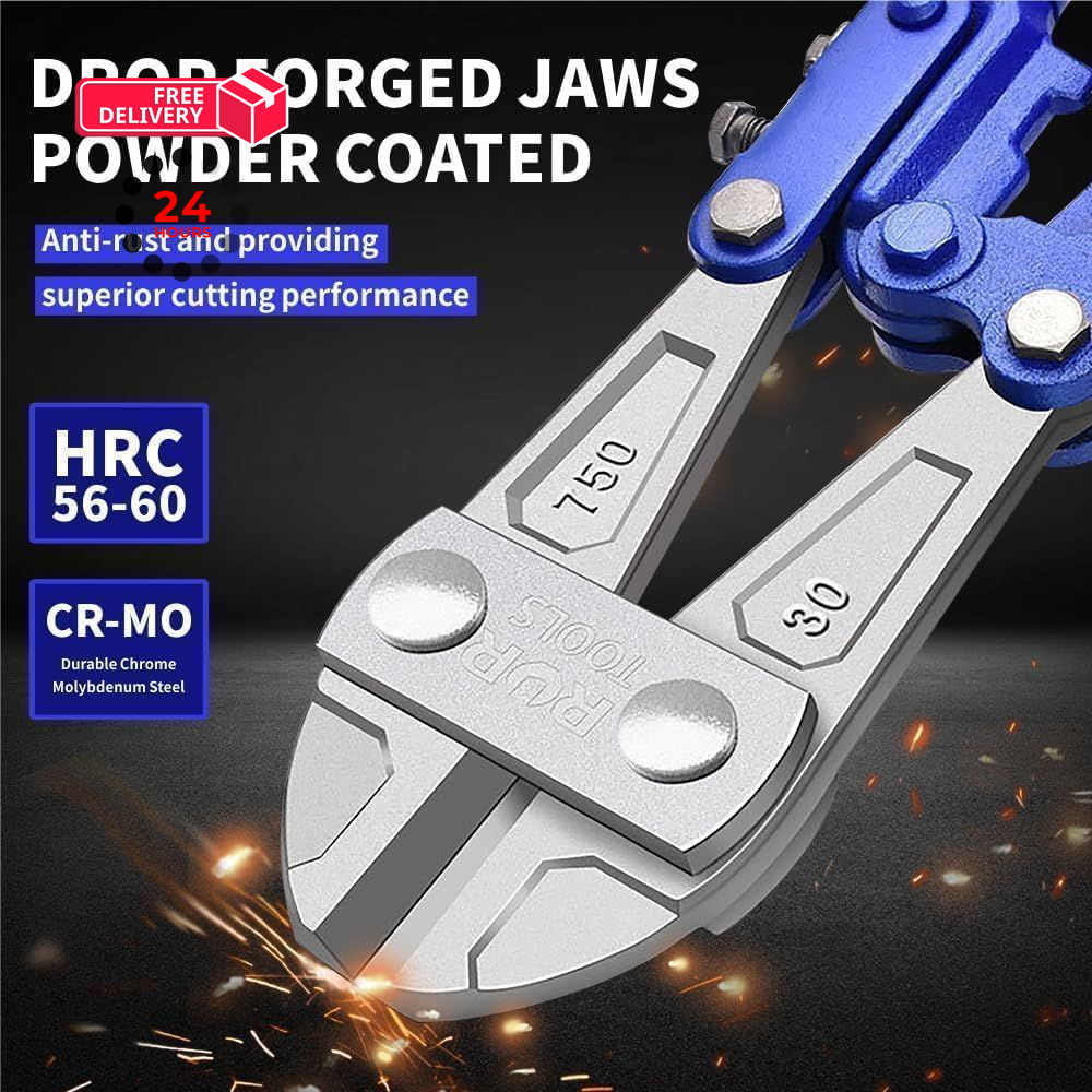 8″ Mini Bolt Cutter – Cr-V Steel,Ergonomic Soft Non-Slip 8-inch, Blue