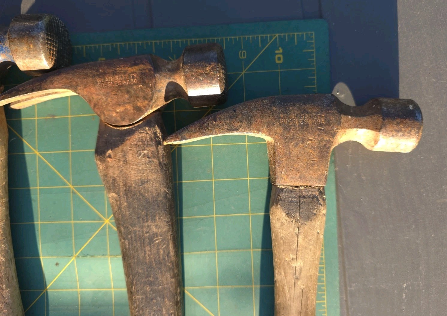 Vintage Antique Three Vintage Vaughn Hammers Framing