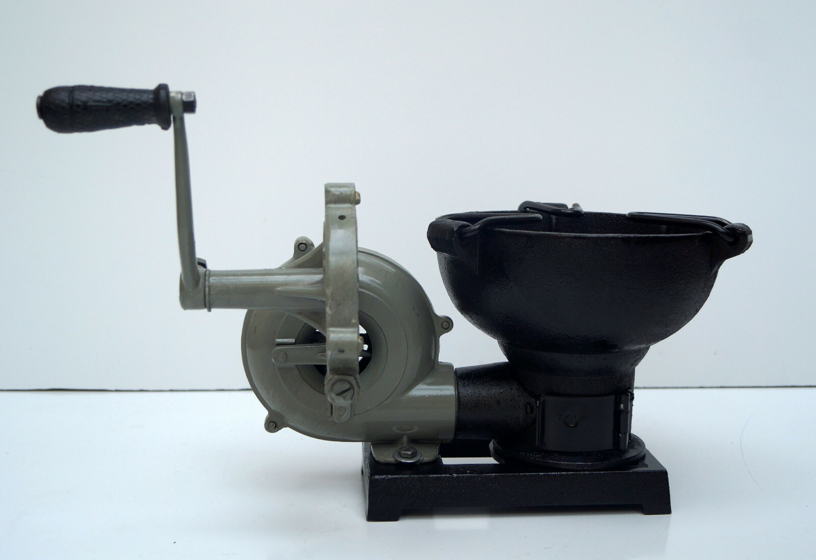 Vintage style forge furnace with hand blower pedal type handle blacksmith tool